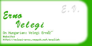 erno velegi business card